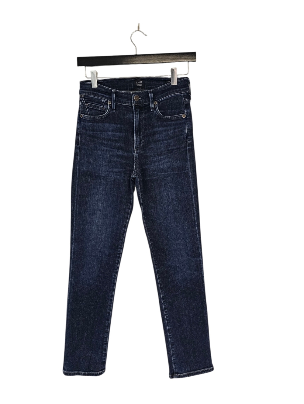 Citizens Of Humanity Cara High Rise‎ Cigarette Ankle Dark Blue Denim Jeans 25